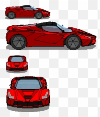 Ferrari Pixel Art By - Laferrari Pixel Art Clipart Full Emoji,Fast Car Emojis