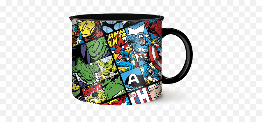 Marvel Comics Retro Character Boxes Grid 20 Ounce Ceramic Camper Mug Emoji,Emoji Movie Armored'=