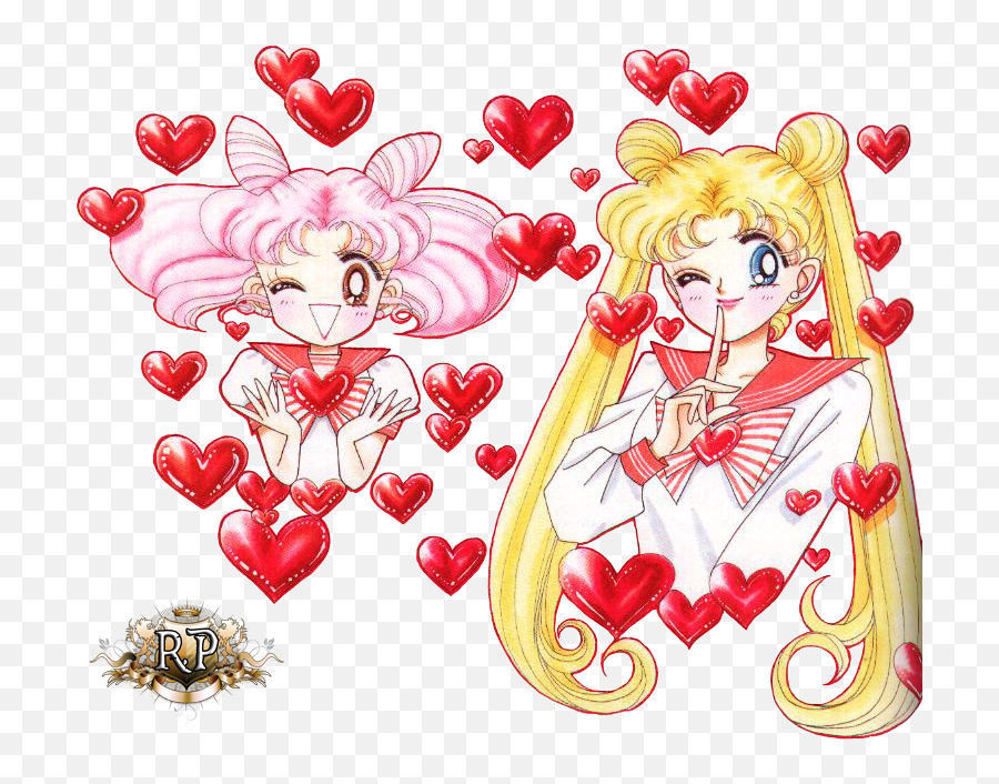 Png - Chibiusa Y Usagi Sailor Moon Emoji,Chibi Emotions Sailor Moon