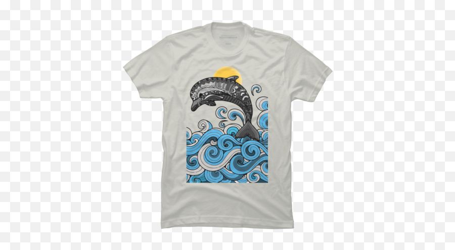 Shop Mabbionu0027s Design By Humans Collective Store Emoji,Teal Dolphin Emoji