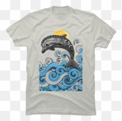 Shop Mabbionu0027s Design By Humans Collective Store Emoji,Teal Dolphin Emoji