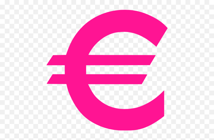 Deep Pink Euro Icon - Free Deep Pink Currency Icons Emoji,Emoticons Euro