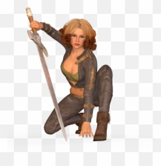 Drawn Girl Warrior With Sword Free Image Download Emoji,Warrior Emotion