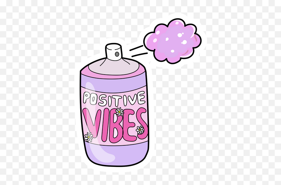 Vsco Girl Positive Vibes Spray Sticker - Sticker Mania Vsco Girl Png Stickers Emoji,Potion Emoji