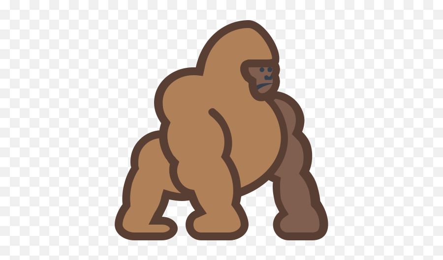Gorilla Icon In Office S Style Emoji,Svg Of Apple Monkey Emoji