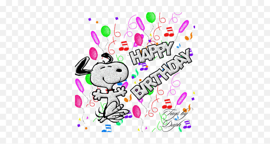 Snoopy Happy Birthday Dance Gif - Happy Birthday Free Gif Emoji,Happy Birthday Emoji Gif