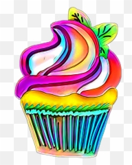 Cute Scrapbooking Vector Sticker By Carolynemalan2 - Baking Cup Emoji,Cupcake Emoji Facebook