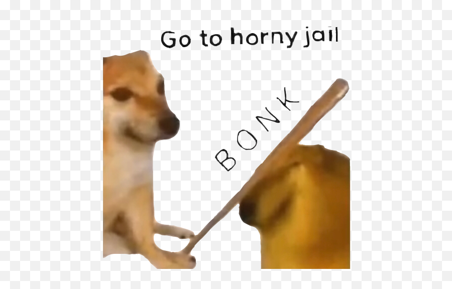 Bonk Sticker - Horny Jail Emoji,Bonk Emoji Meme