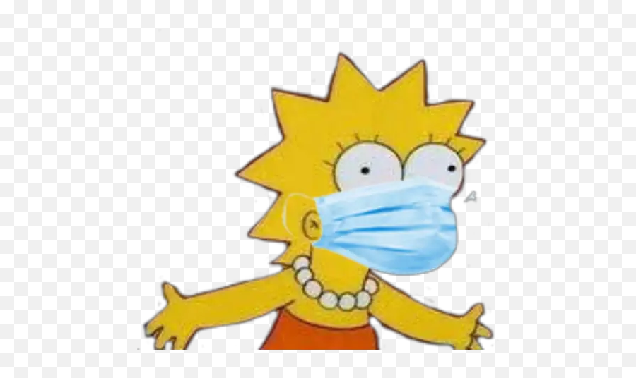 Tapabocas Stickers Para Whatsapp - Lisa Simpson Meme Png Emoji,Emoticon De Boca Para Facebook