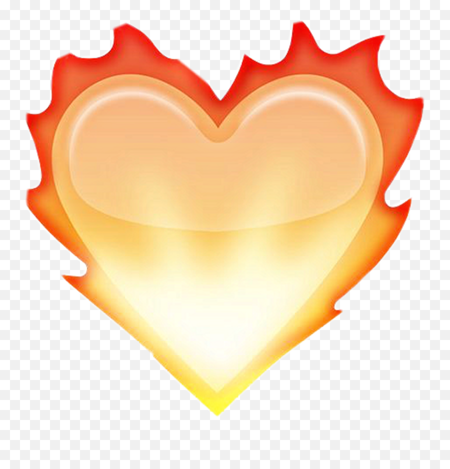Fire Emoji Transparent - Heart Emoji With Fire,Fire Emoji