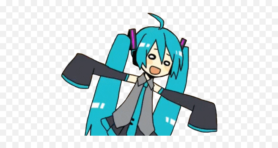 Miku Hatsune Sticker By U208au204eu207a - Hatsune Miku Icon Gif Emoji,Miku Emoji