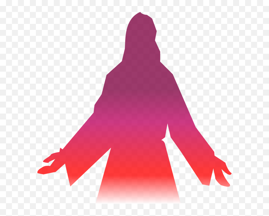 Christian Easter Transparent Png Png - Jesus With Open Arms Silhouette Emoji,Easter Christian Emojis Free