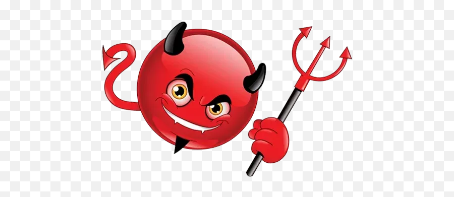 Emoticon2 Whatsapp Stickers - Stickers Cloud Smiley Devil Emoji,Pitchfork Text Emoticon