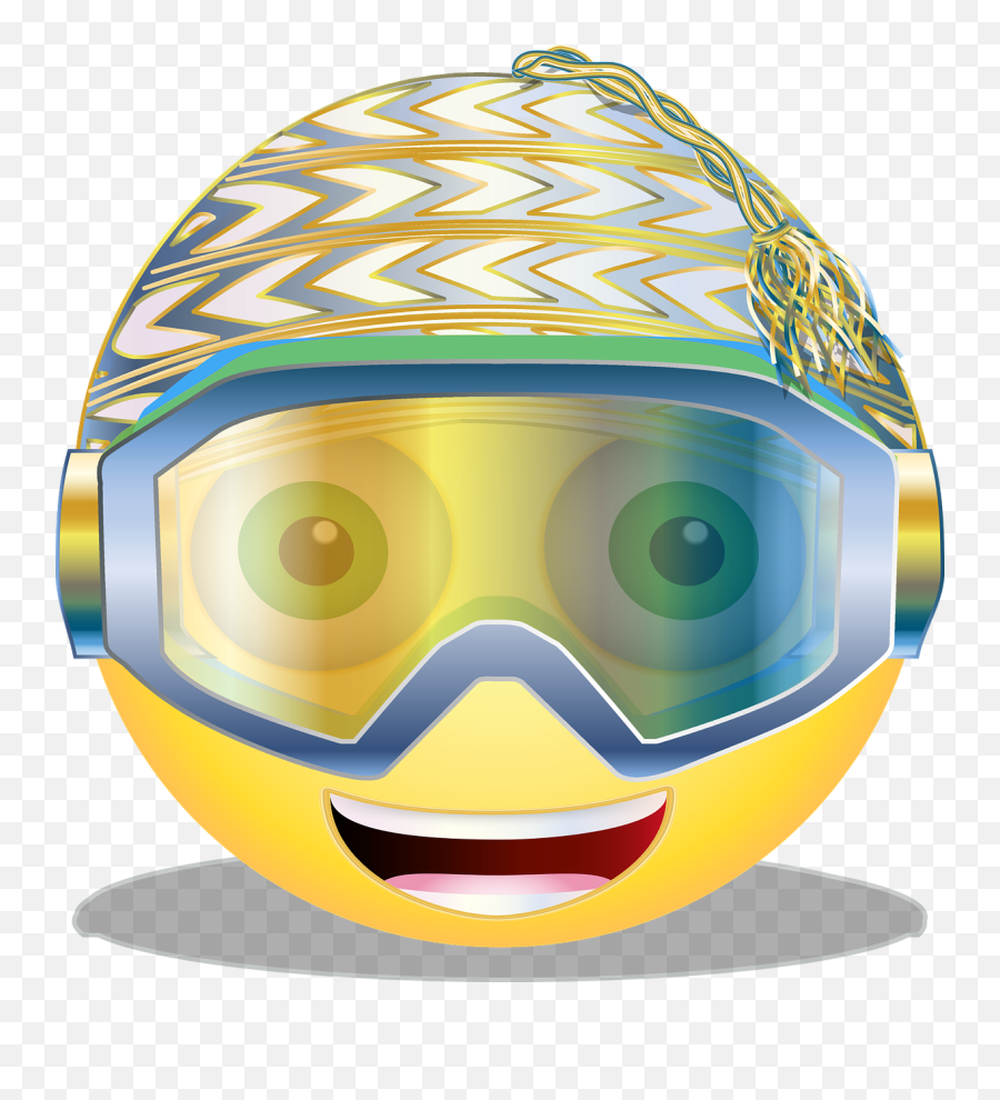 Cool Emoji Background Png - Smiley Skieur,Cool Emoji