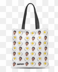 Sunny Side Up Eggs Custom Face Bag U2013 Happify Socks - Tote Bag Emoji,Emoticons Sweat On Side Of Face