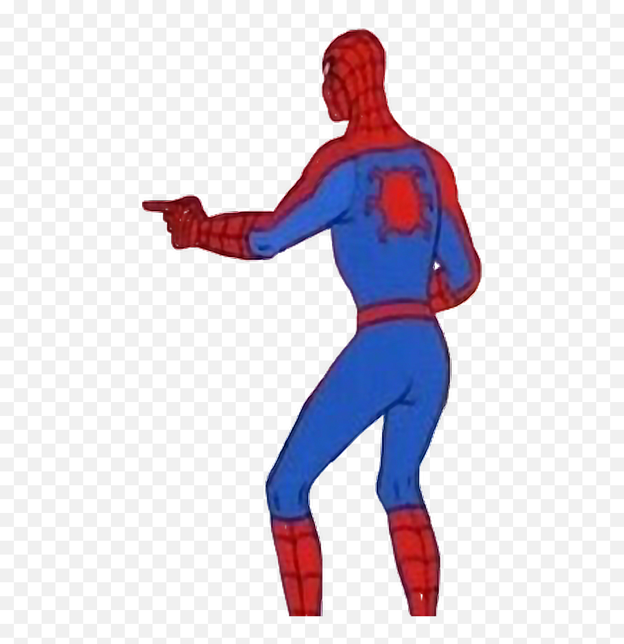 Spiderman Meme Sticker - Spiderman Pointing Png Emoji,Spiderman Emoticons