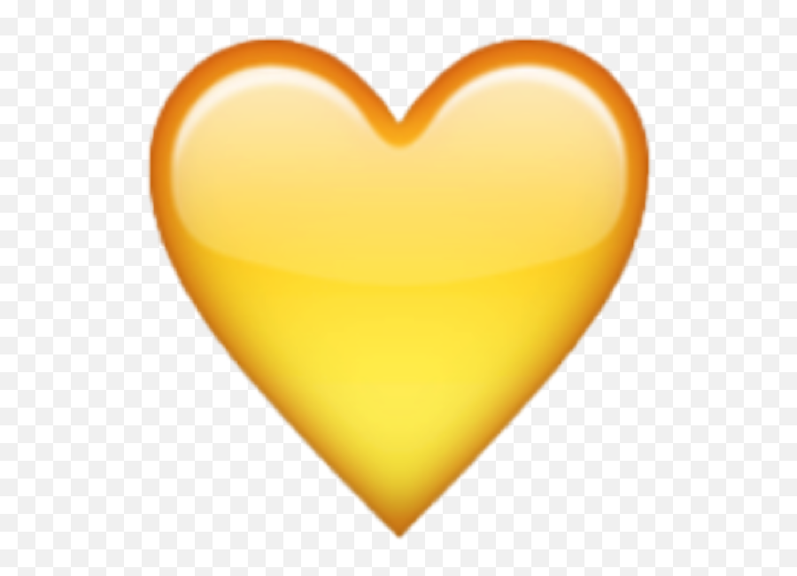 Download - Emoji Heart Png Yellow,Iphone Emojis Broken