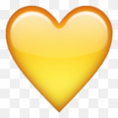 Download - Emoji Heart Png Yellow,Iphone Emojis Broken