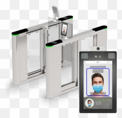 Access Control Turnstiles With Facial Recognition Biometrics - Proface X Emoji,Facial Recognition Cards For Emotion Intelligence