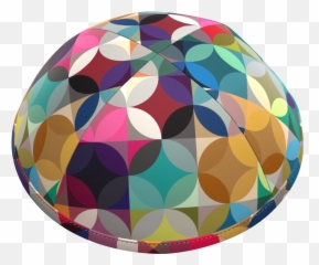 Printed Kippot - Dot Emoji,Emojis Of An Art Palette