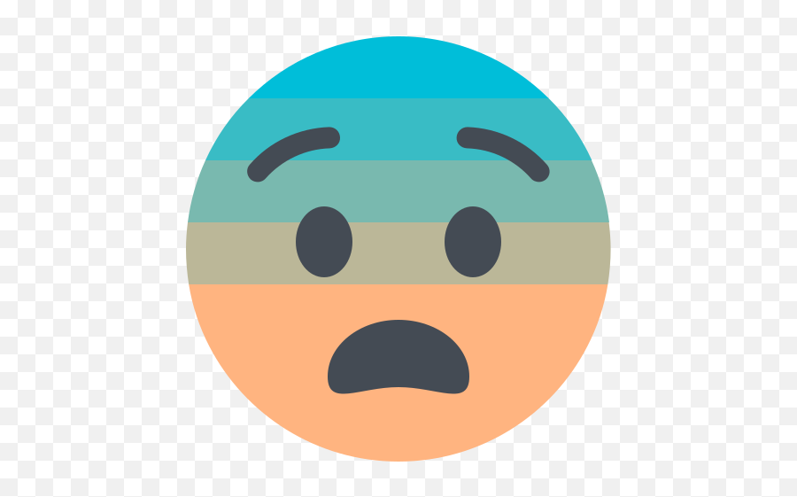 Fearful Face Emoji Free Icon Of E Face - Stress Icon Png,Raspberry Emoji
