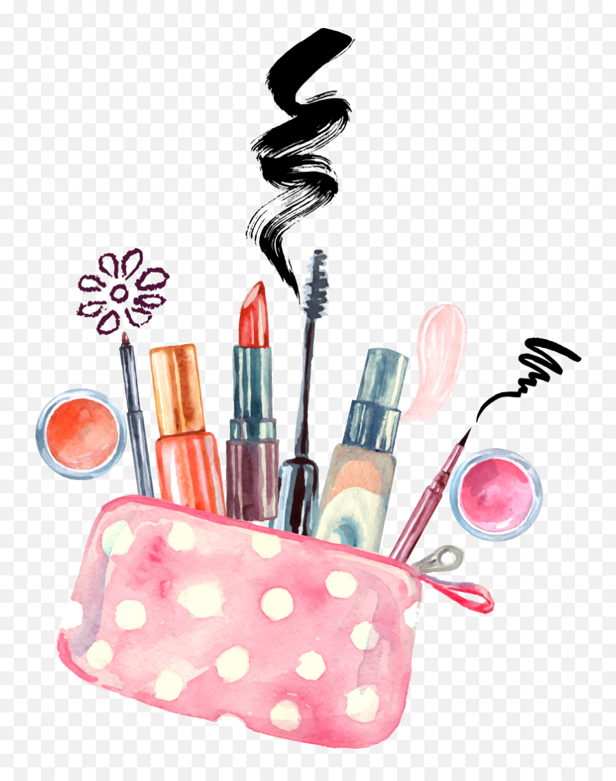 Download Artist Makeup Watercolor Vector Cosmetics Make - Up Make Up Vector Png Emoji,Girl Eith Makeup Emoticon