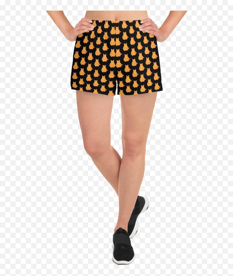 Golden Cat Shorts Womenu0027s Athletic Short Shorts Exercise - Rhodesian Brushstroke Shorts Emoji,Mock Up Emoji