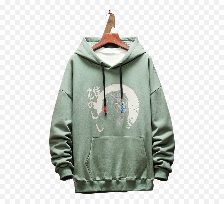 Japan Style Lion Printed Hoodies Men - Hooded Emoji,X Ribben Emoji