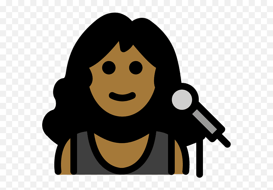 Woman Singer Emoji Clipart Free Download Transparent Png - Emoji Mujer Cantando,Black Girl Cartoon Facial Expression Emojis