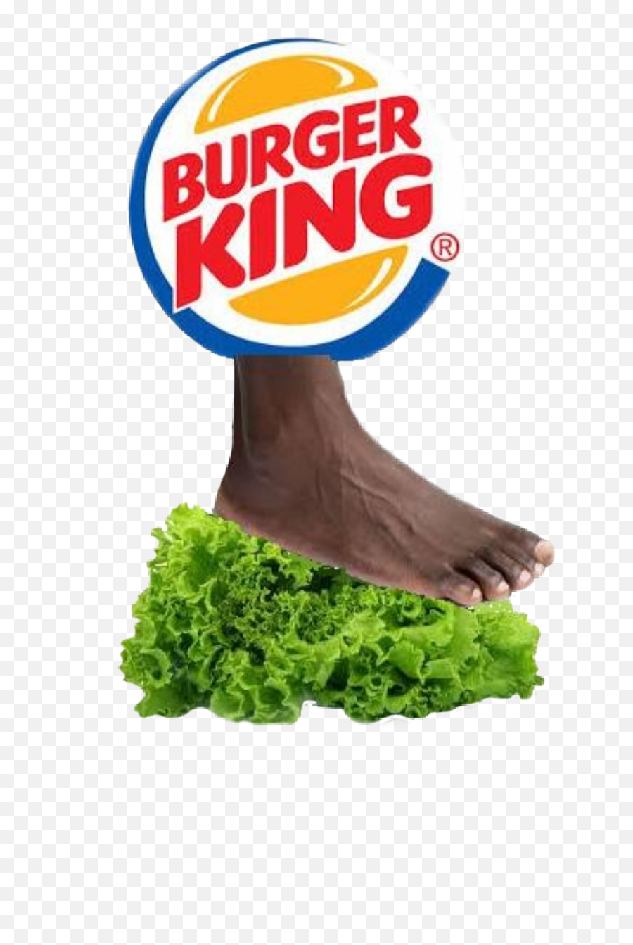 Foot Lettuce Burgerking Sticker - Burger King Foot Lettuce Logo Emoji,Lettuce Emoji
