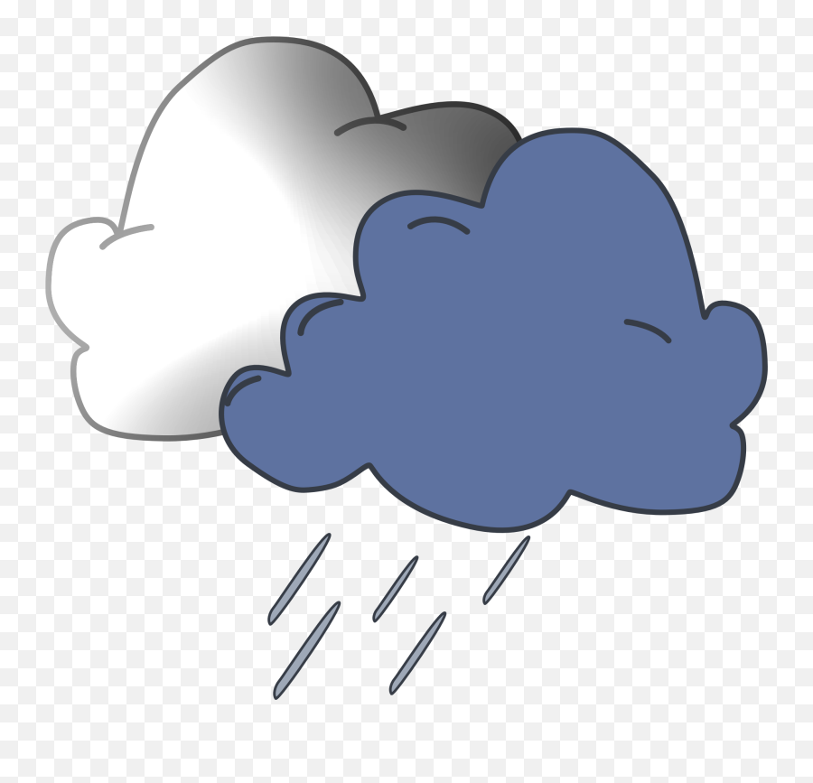 Rainy Clouds Clipart Free Image Download Emoji,Rain And Emotions