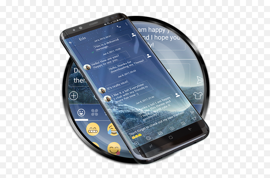 Sms Messages Theme For Galaxy S9 For Android - Download Technology Applications Emoji,Kk Emoji Keyboard Themes