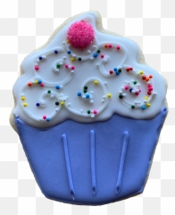 Sugar Cookie Cupcakes - 1 Dozen Cookies By Bex Emoji,Blue Food Emoji