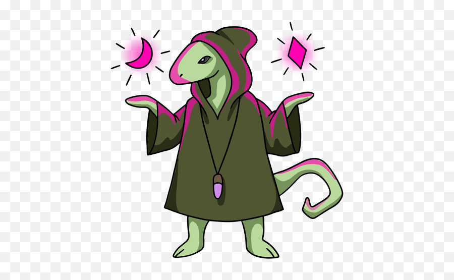 Wizard Lizard Color Stroke Transparent Png U0026 Svg Vector Emoji,Desert Emoji And Wizard Emoji