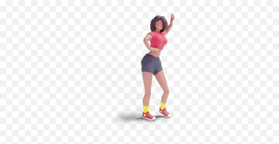 Premium African American Dancer 3d Illustration Download In Emoji,Dancing Girl Emoji