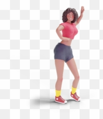 Premium African American Dancer 3d Illustration Download In Emoji,Dancing Girl Emoji