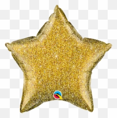 Gold Glitter Star Foil Balloon - Star Balloon Emoji,Gold Star Emoticon