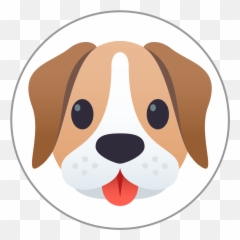 Dog Face Emoji 25mm Centre Disc,Emoji With Dog