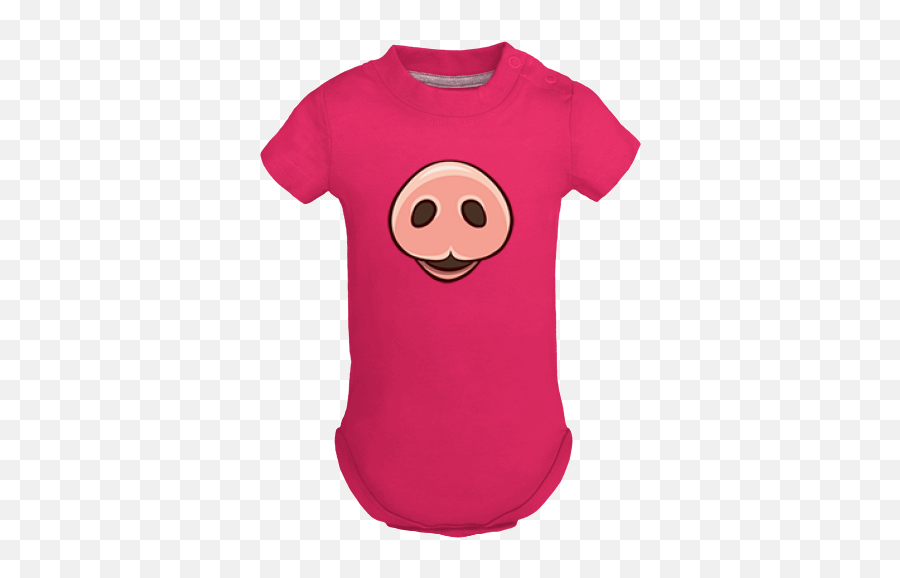 Babyu0027s Short Sleeve Bodysuit With Printing Pig Nose - Short Sleeve Emoji,Emoticon With Nose