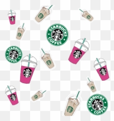Starbucks Background Coffee Sticker - Tiny Starbucks Emoji,Starbucks Emoji Background