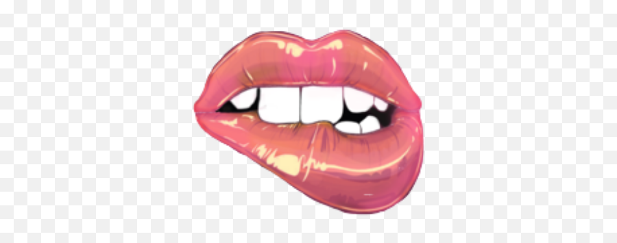Lips Lipbite Hot Sticker By Jackie G - Stickers Hipster Emoji,Hot Lips Emoji