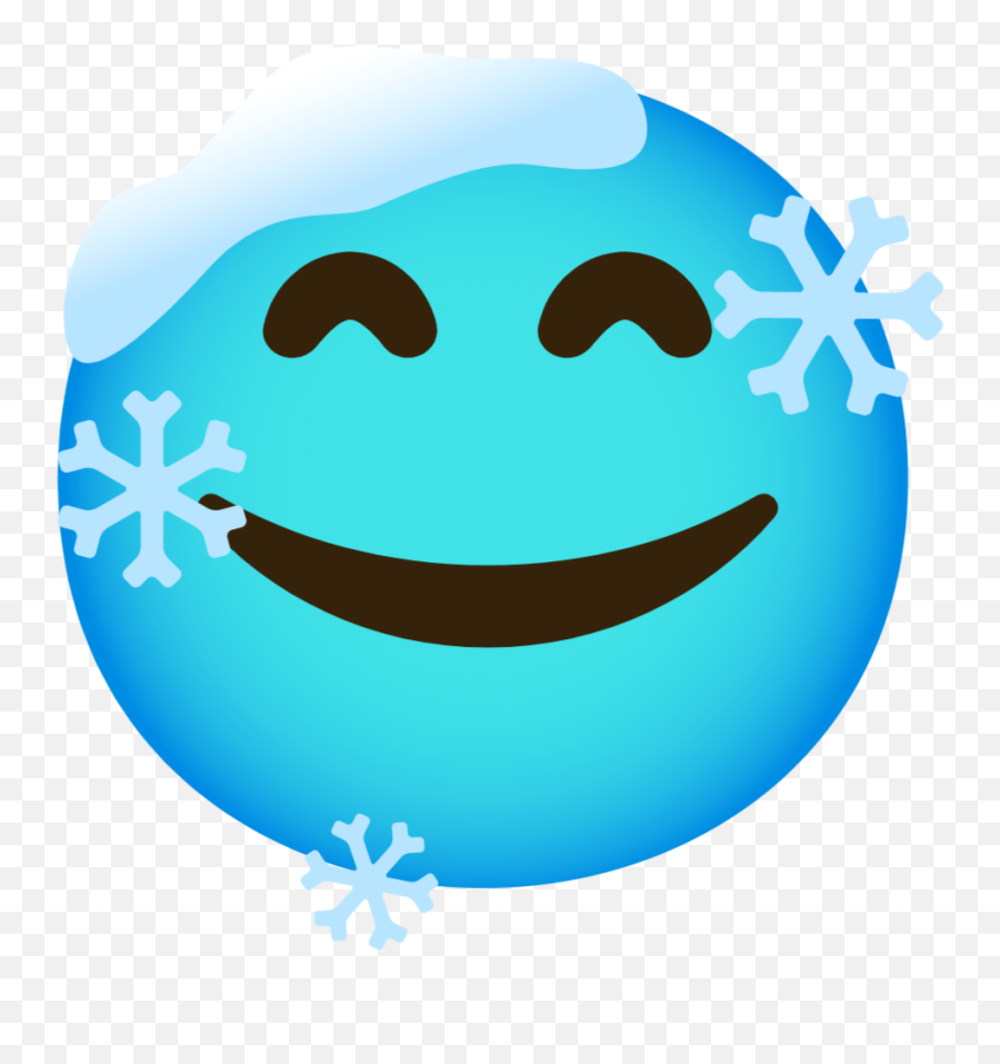 Cold - Emoji Congelado,Slight Smile Emoji