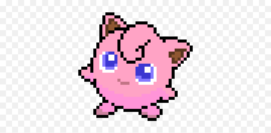 Pixel Art Gallery - Jigglypuff Pixel Art Emoji,Jigglypuff Emoji