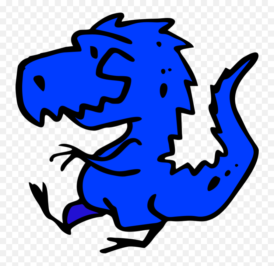 Free Clip Art Architetto - Dino 01 By Anonymous Clip Art Blue Dinosaur Emoji,Mailbird Emoticons