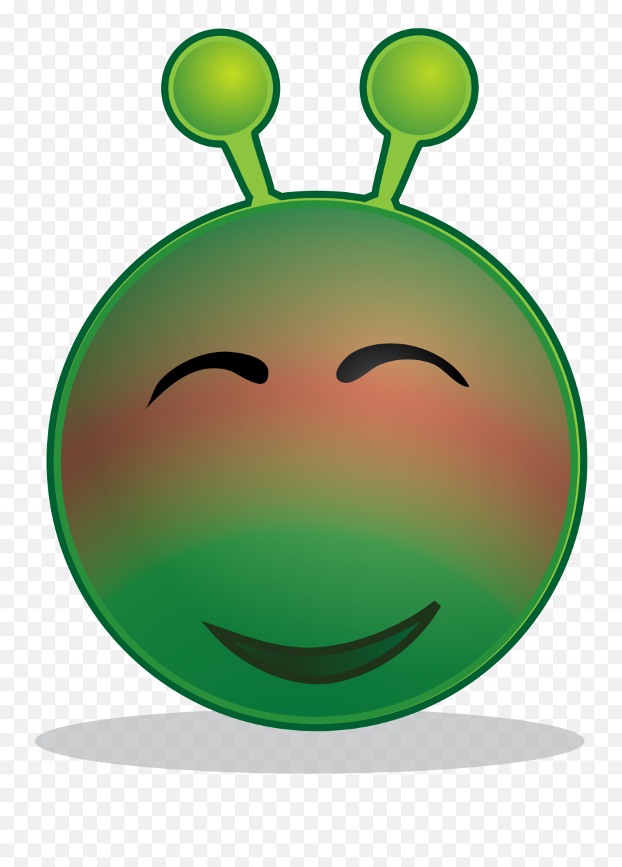 Smiley Green Alien Red Emoji,Ry Emoticon