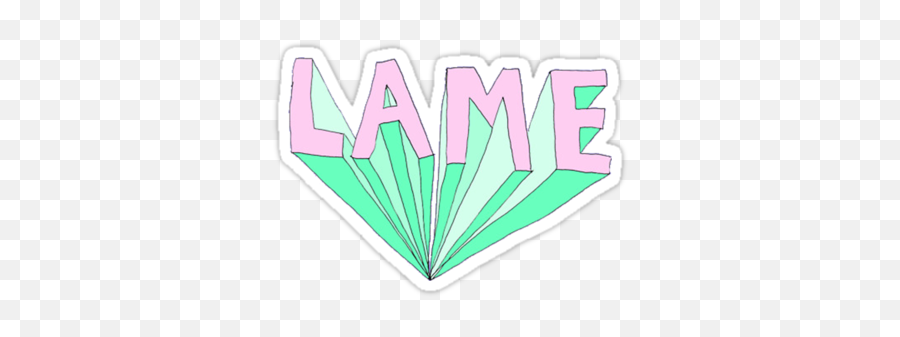 Lame Tumblr Style Sticker - Word Lame Emoji,Words To Use When Writing Emotions Tumblr