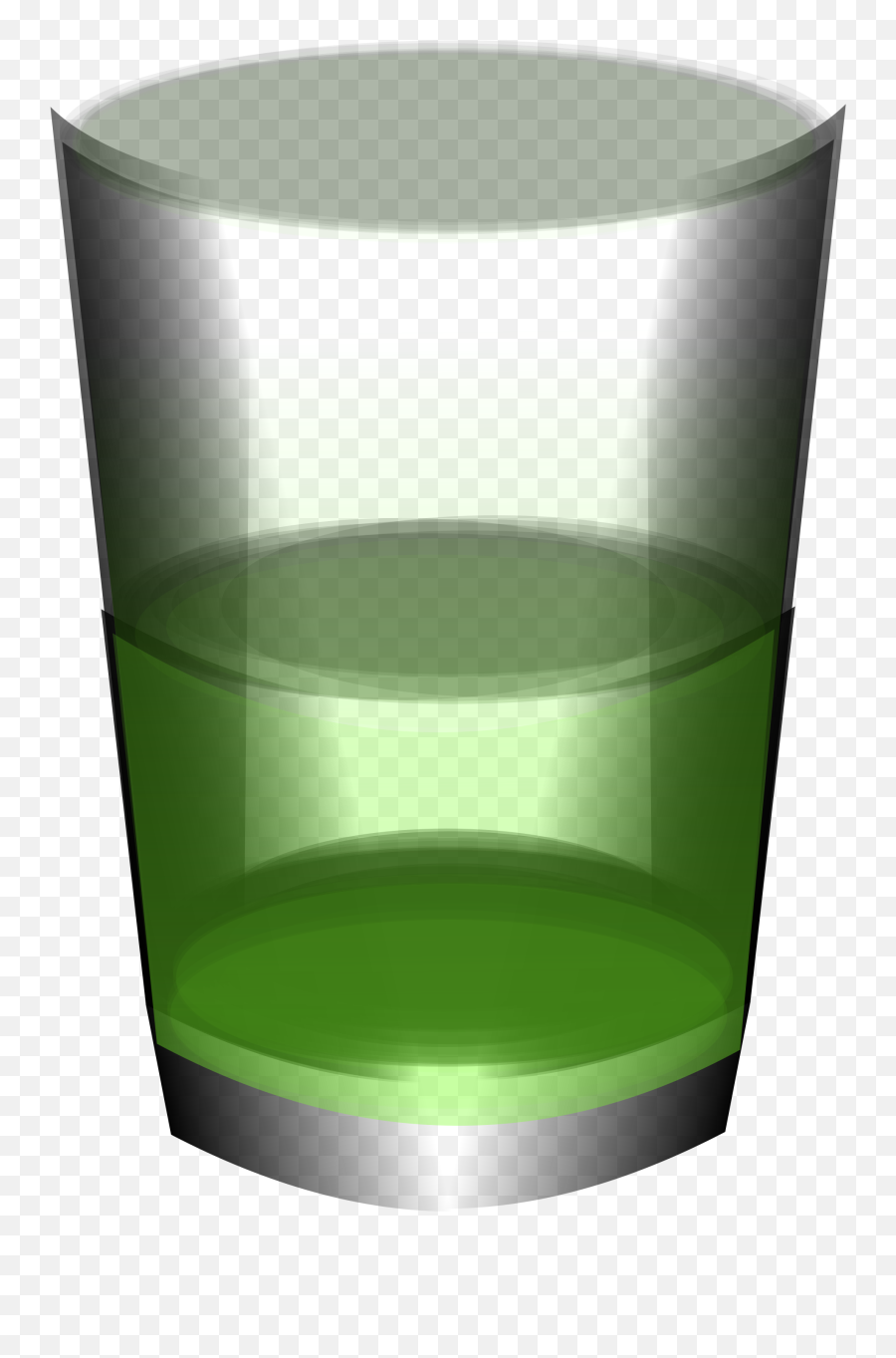 Shot Clipart Glass Tumbler - Vaso De Agua Verde Png Emoji,Shot Glass Emoji