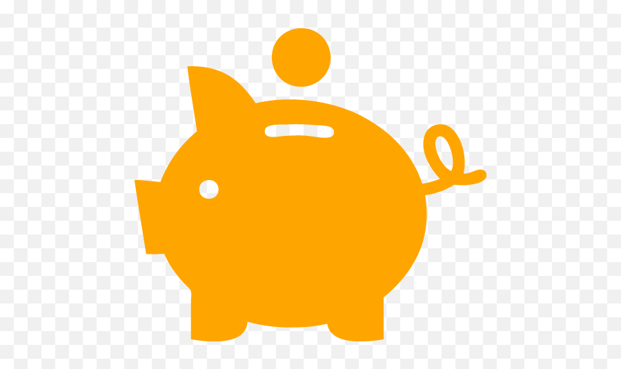 Orange Piggy Bank 2 Icon - Black Piggy Bank Clipart Emoji,Pwi Piggy Emoticons