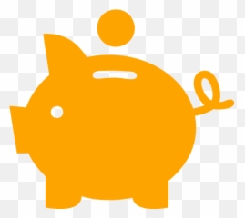 Orange Piggy Bank 2 Icon - Black Piggy Bank Clipart Emoji,Pwi Piggy Emoticons