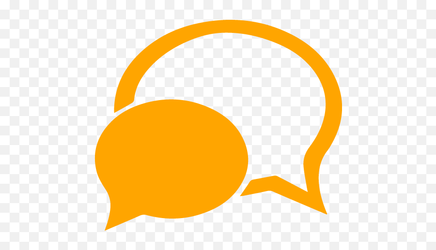 Orange Chat 4 Icon - Orange Chat Icon Png Emoji,Chatting Emoticon Symbols